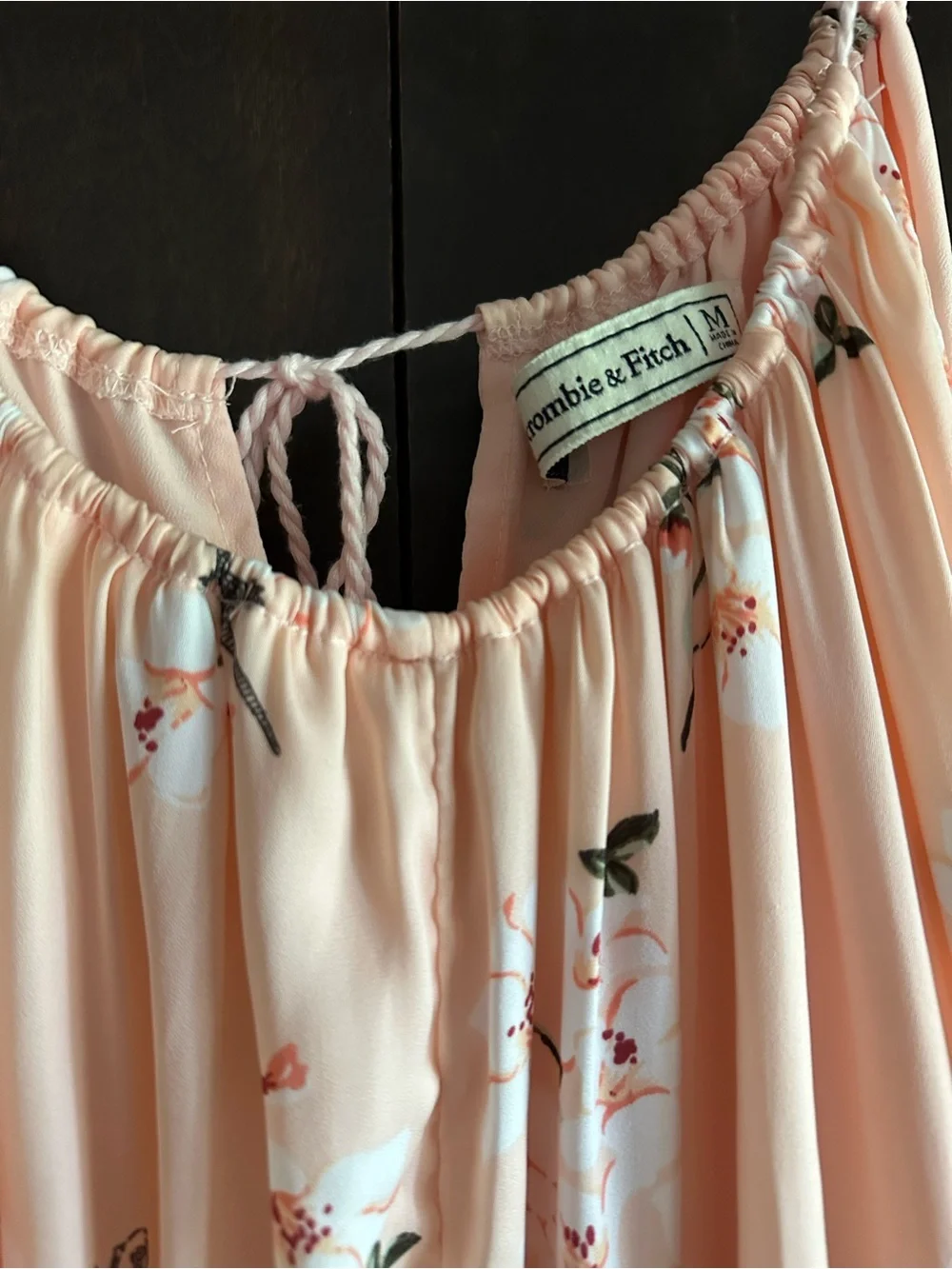 Abercrombie & Fitch Peach Floral Maxi Dress